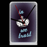 Pendule de bureau In Queen We trust Bleu ZG