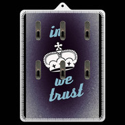 Porte clés In Queen We trust Bleu ZG