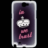 Coque Samsung Galaxy Note 2 In Queen We trust Rouge ZG