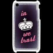 Coque iPhone 3G / 3GS In Queen We trust Rouge ZG