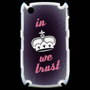 Coque Blackberry 8520 In Queen We trust Rouge ZG