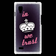 Coque LG Optimus L9 In Queen We trust Rouge ZG