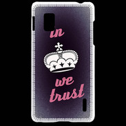 Coque LG Optimus G In Queen We trust Rouge ZG