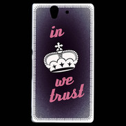 Coque Sony Xperia Z In Queen We trust Rouge ZG