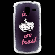 Coque Samsung Galaxy Ace 2 In Queen We trust Rouge ZG
