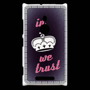 Coque Nokia Lumia 925 In Queen We trust Rouge ZG