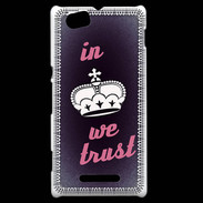Coque Sony Xperia M In Queen We trust Rouge ZG