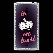 Coque Nokia Lumia 1320 In Queen We trust Rouge ZG