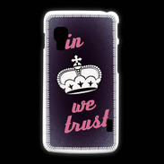 Coque LG L5 2 In Queen We trust Rouge ZG