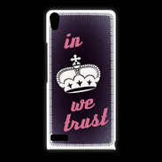 Coque Huawei Ascend P6 In Queen We trust Rouge ZG