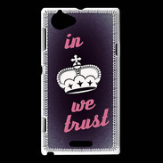 Coque Sony Xperia L In Queen We trust Rouge ZG