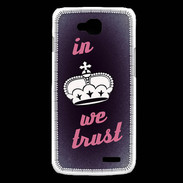Coque LG L90 In Queen We trust Rouge ZG