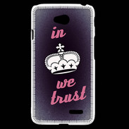 Coque LG L70 In Queen We trust Rouge ZG
