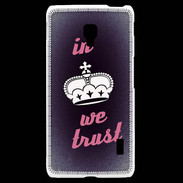 Coque LG F6 In Queen We trust Rouge ZG