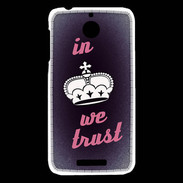 Coque HTC Desire 510 In Queen We trust Rouge ZG