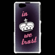 Coque Sony Xperia Z1 Compact In Queen We trust Rouge ZG