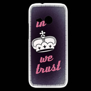 Coque HTC One Mini 2 In Queen We trust Rouge ZG