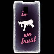 Coque LG P990 In Uzi We trust Rouge ZG