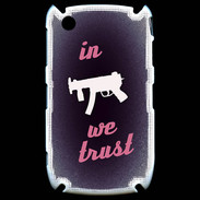 Coque Blackberry 8520 In Uzi We trust Rouge ZG