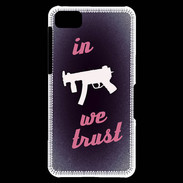Coque Blackberry Z10 In Uzi We trust Rouge ZG