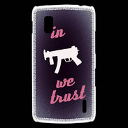 Coque LG Nexus 4 In Uzi We trust Rouge ZG