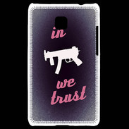 Coque LG Optimus L3 II In Uzi We trust Rouge ZG