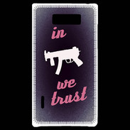 Coque LG Optimus L7 In Uzi We trust Rouge ZG