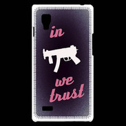 Coque LG Optimus L9 In Uzi We trust Rouge ZG