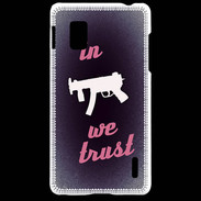Coque LG Optimus G In Uzi We trust Rouge ZG