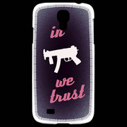 Coque Samsung Galaxy S4 In Uzi We trust Rouge ZG