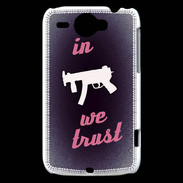 Coque HTC Wildfire G8 In Uzi We trust Rouge ZG