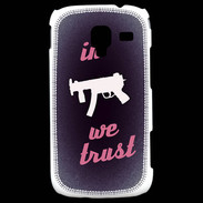 Coque Samsung Galaxy Ace 2 In Uzi We trust Rouge ZG