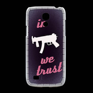 Coque Samsung Galaxy S4mini In Uzi We trust Rouge ZG