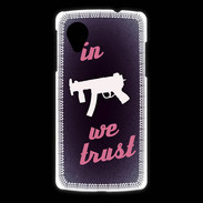 Coque LG Nexus 5 In Uzi We trust Rouge ZG