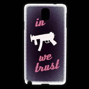 Coque Samsung Galaxy Note 3 In Uzi We trust Rouge ZG