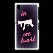 Coque Sony Xpéria Z1 In Uzi We trust Rouge ZG