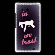 Coque Huawei Ascend Mate In Uzi We trust Rouge ZG