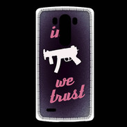 Coque LG G3 In Uzi We trust Rouge ZG