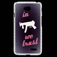 Coque LG L70 In Uzi We trust Rouge ZG