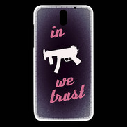 Coque HTC Desire 610 In Uzi We trust Rouge ZG
