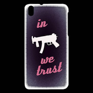 Coque HTC Desire 816 In Uzi We trust Rouge ZG
