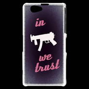 Coque Sony Xperia Z1 Compact In Uzi We trust Rouge ZG