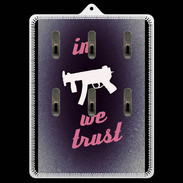 Porte clés In Uzi We trust Rouge ZG