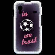 Coque Samsung ACE S5830 In Soccer We trust Rouge ZG