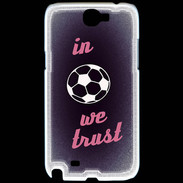 Coque Samsung Galaxy Note 2 In Soccer We trust Rouge ZG