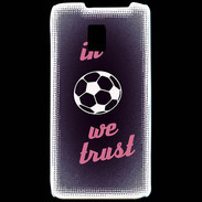 Coque LG P990 In Soccer We trust Rouge ZG
