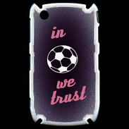 Coque Blackberry 8520 In Soccer We trust Rouge ZG