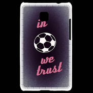 Coque LG Optimus L3 II In Soccer We trust Rouge ZG