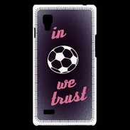 Coque LG Optimus L9 In Soccer We trust Rouge ZG
