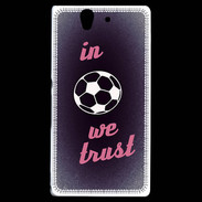 Coque Sony Xperia Z In Soccer We trust Rouge ZG